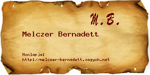 Melczer Bernadett névjegykártya
