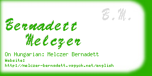 bernadett melczer business card